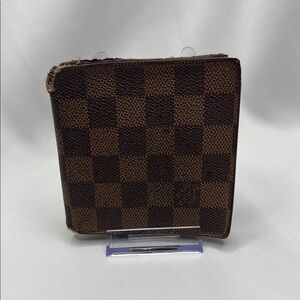 Louis Vuitton Ebene Damier Bi-Fold Marco Wallet Brown | Men’s | Pre-Owned |
